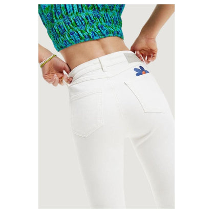 Білі бавовняні джинси та штани Desigual