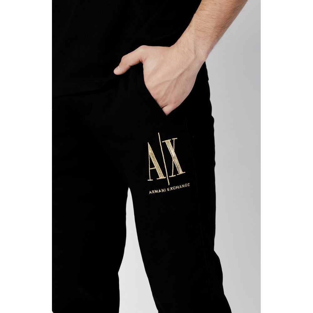 Чорні бавовняні джинси та штани Armani Exchange