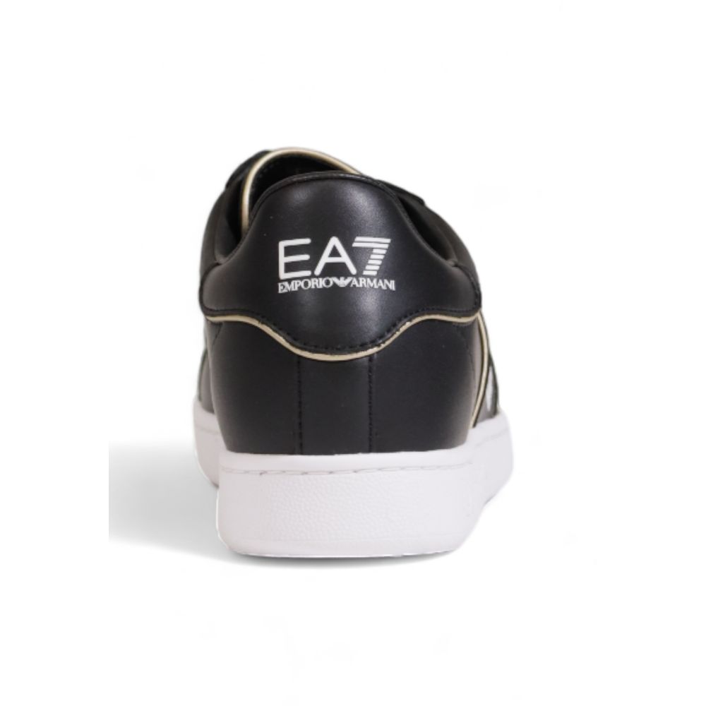 Двоколірні шкіряні кросівки EA7 Emporio Armani