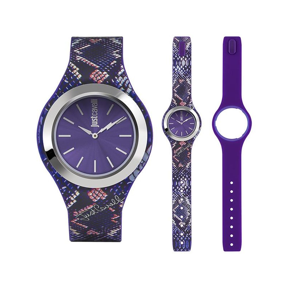 Силіконовий годинник Just Cavalli Purple