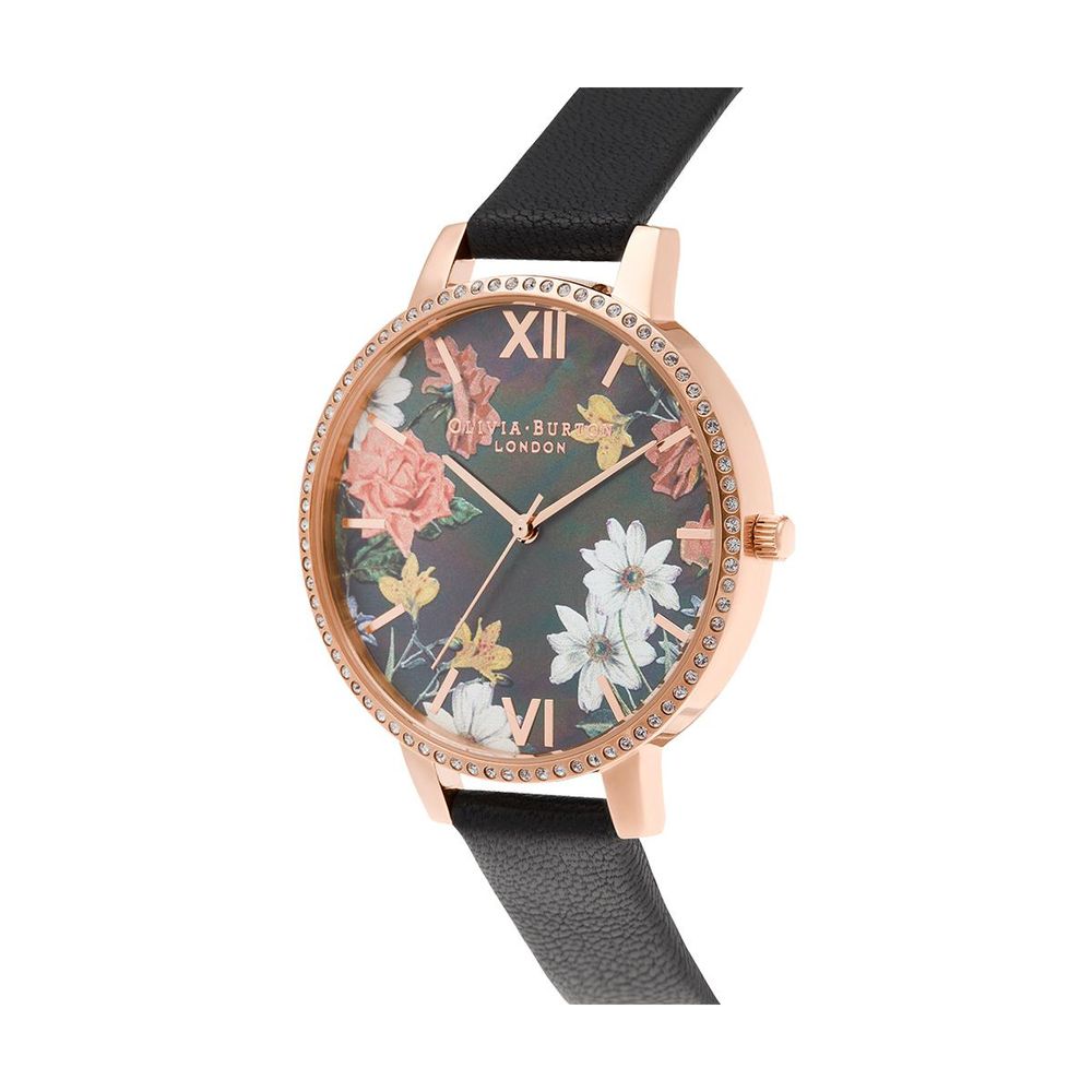 Чорний годинник Olivia Burton із синтетичної шкіри