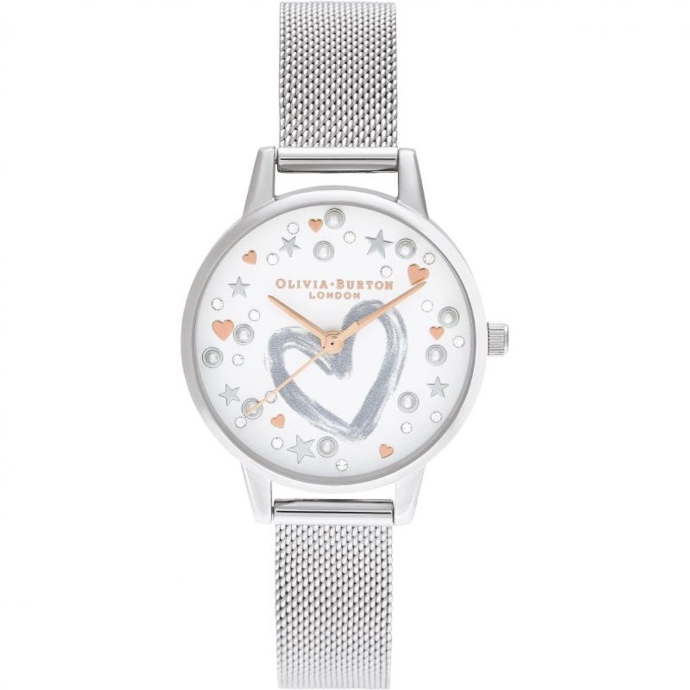 Срібний сталевий годинник Olivia Burton