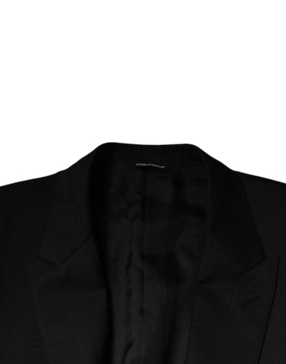 Чорний вовняний однобортний офіційний костюм Dolce &amp; Gabbana