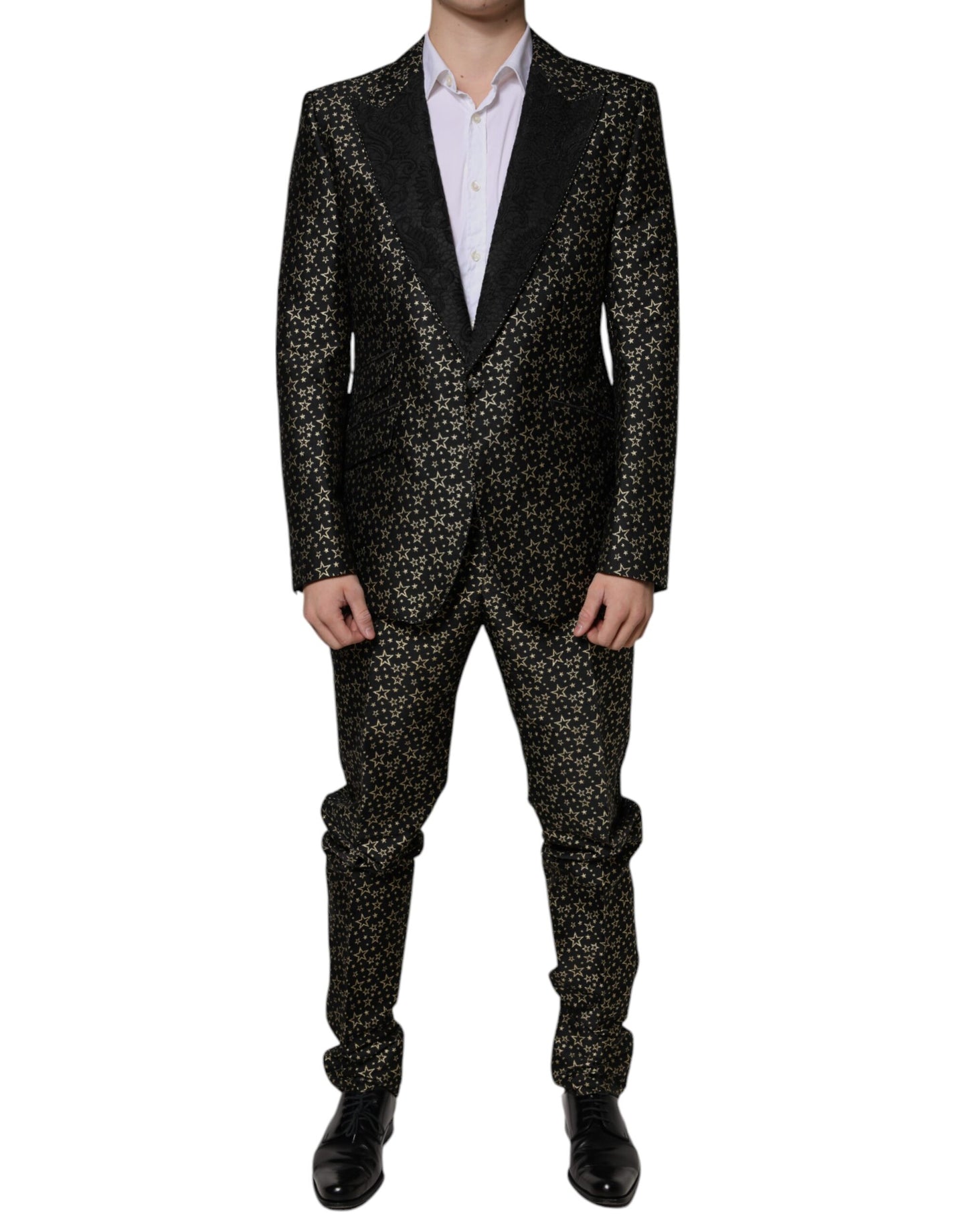 Жакардовий костюм Dolce &amp; Gabbana Black Stars SICILIA