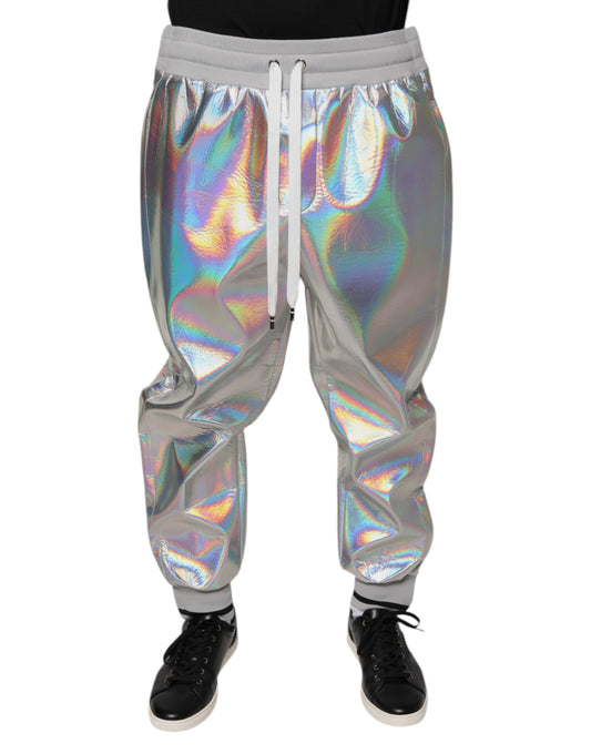 Dolce &amp; Gabbana Silver Iridescent Чоловічі спортивні штани Jogger