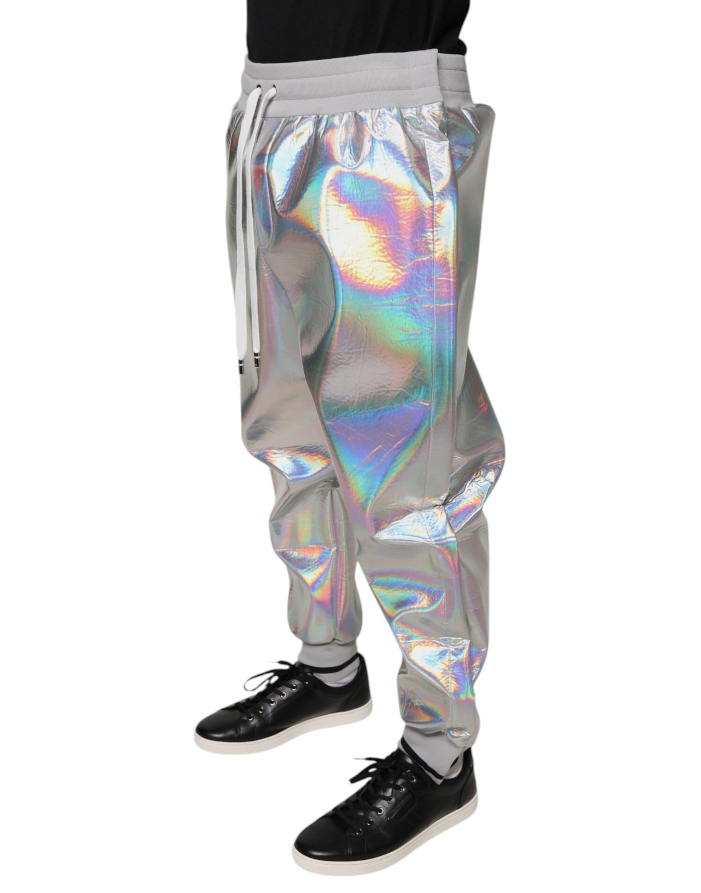 Dolce &amp; Gabbana Silver Iridescent Чоловічі спортивні штани Jogger