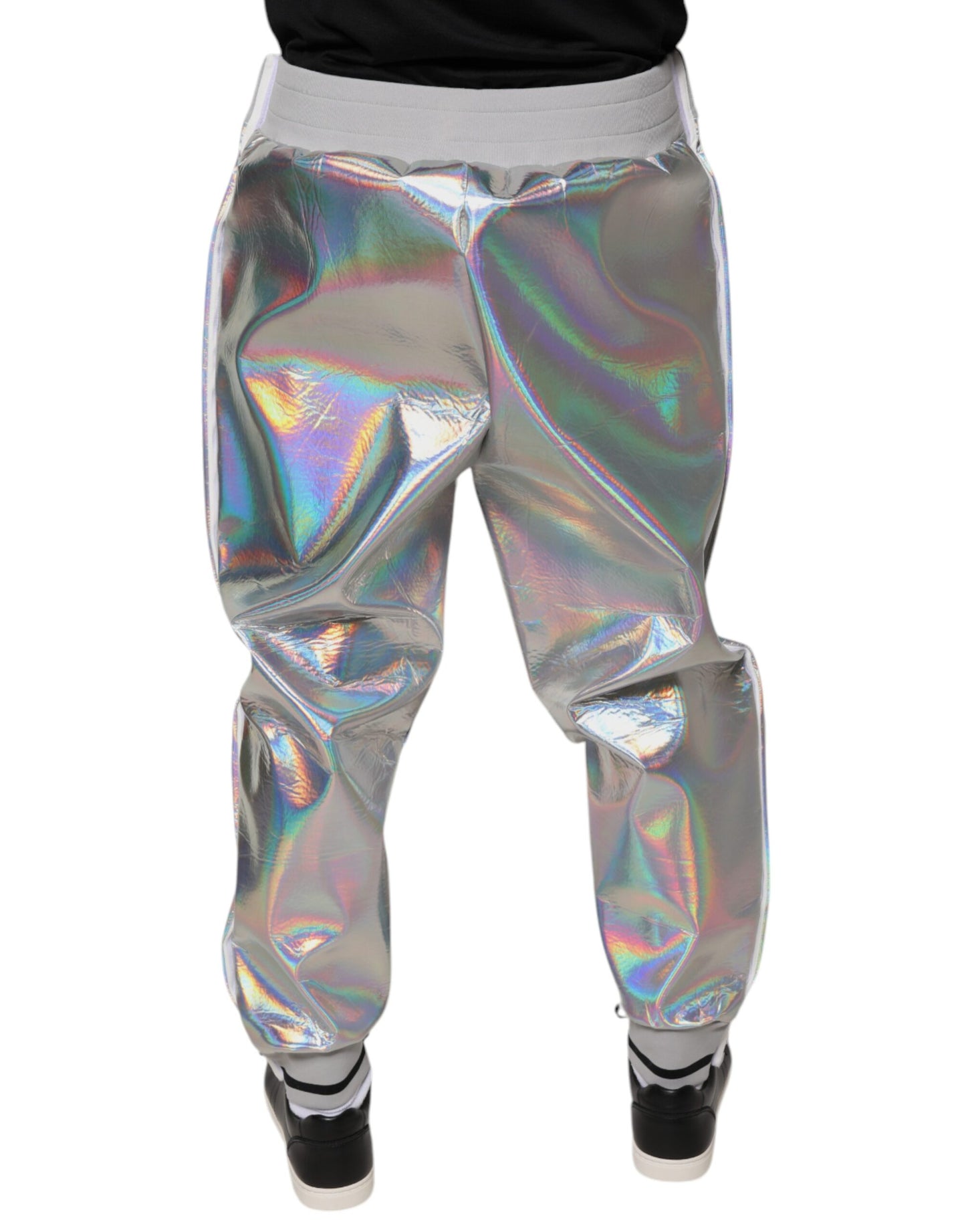Dolce &amp; Gabbana Silver Iridescent Чоловічі спортивні штани Jogger