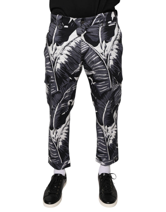 Бавовняні стрейч-капрі Dolce &amp; Gabbana Grey Banana Leaf