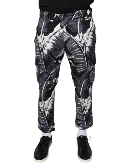 Бавовняні стрейч-капрі Dolce &amp; Gabbana Grey Banana Leaf
