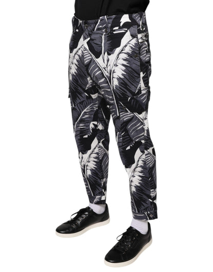 Бавовняні стрейч-капрі Dolce &amp; Gabbana Grey Banana Leaf