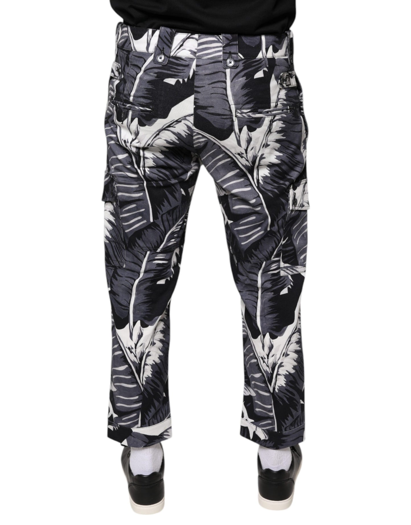 Бавовняні стрейч-капрі Dolce &amp; Gabbana Grey Banana Leaf