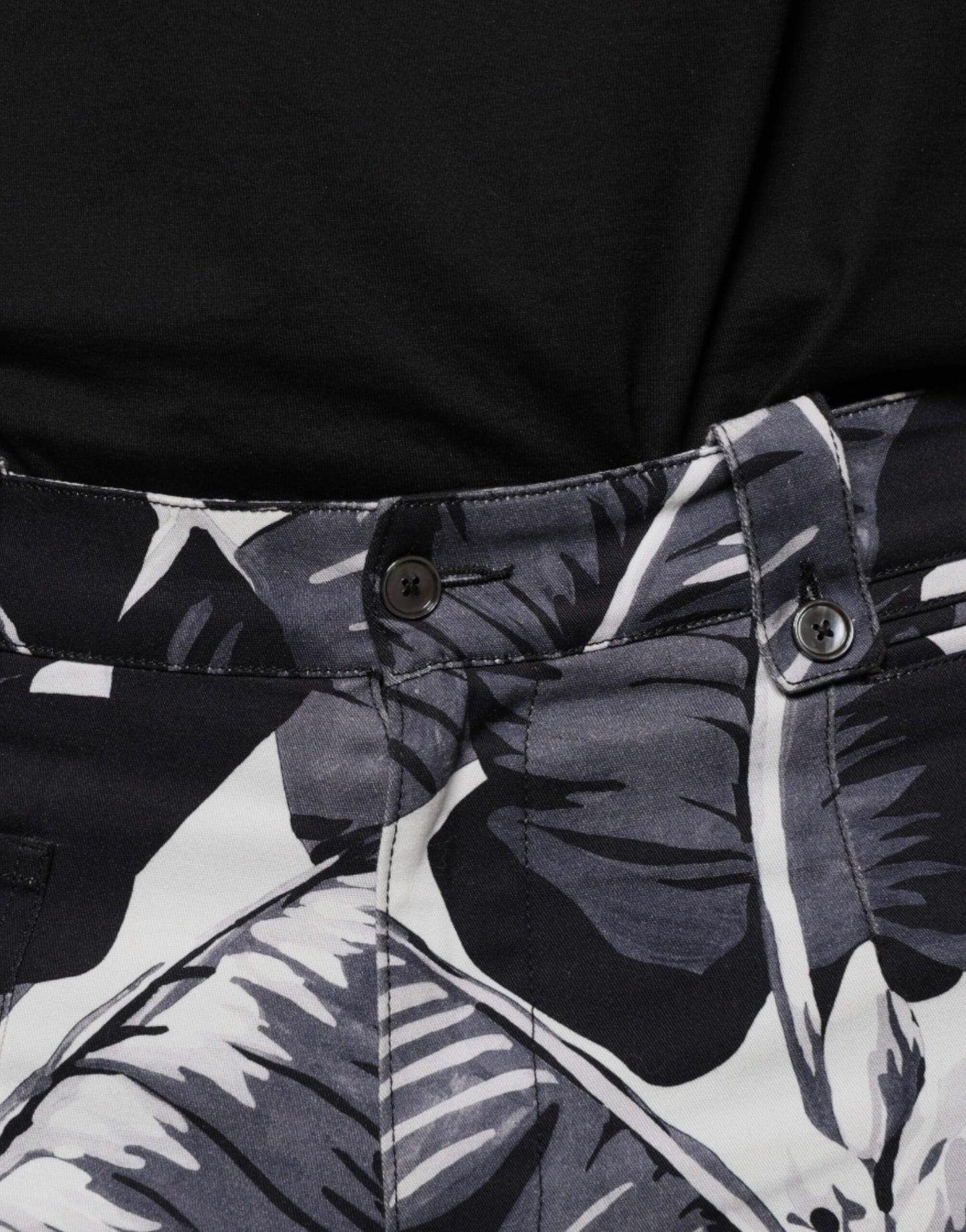 Бавовняні стрейч-капрі Dolce &amp; Gabbana Grey Banana Leaf
