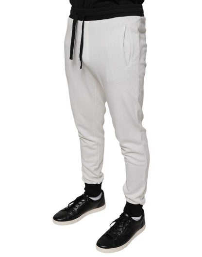 Dolce &amp; Gabbana білі бавовняні тонкі чоловічі спортивні штани Jogger