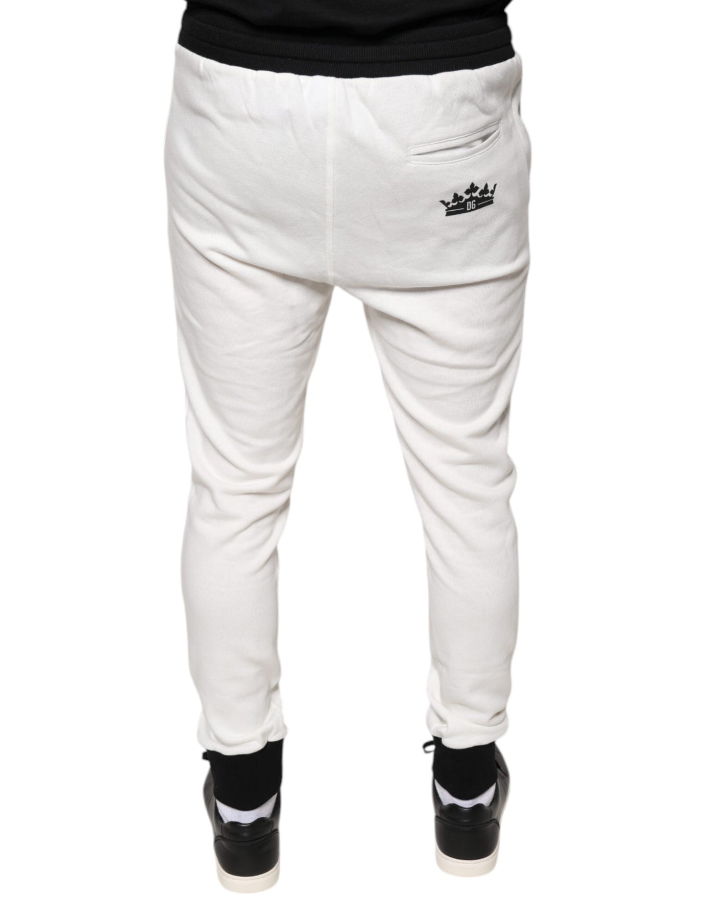 Dolce &amp; Gabbana білі бавовняні тонкі чоловічі спортивні штани Jogger