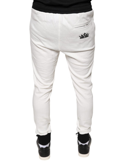 Dolce &amp; Gabbana білі бавовняні тонкі чоловічі спортивні штани Jogger