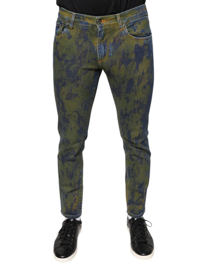 Чоловічі джинси Dolce &amp; Gabbana Blue Cotton Dye Slim Fit