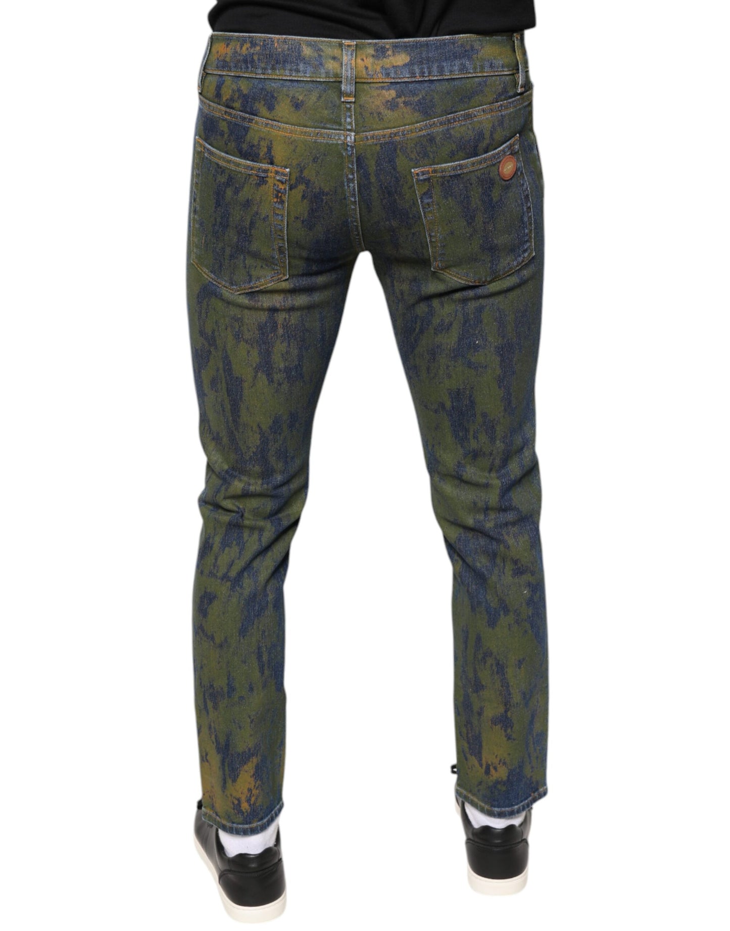 Чоловічі джинси Dolce &amp; Gabbana Blue Cotton Dye Slim Fit