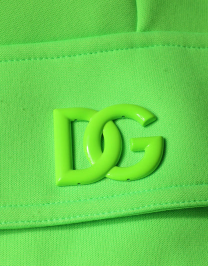 Dolce &amp; Gabbana Neon Green Polyester Cargo Jogger Sweatpants Штани