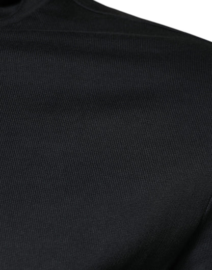 Чорний бавовняний чоловічий светр із капюшоном і блискавкою Dolce &amp; Gabbana