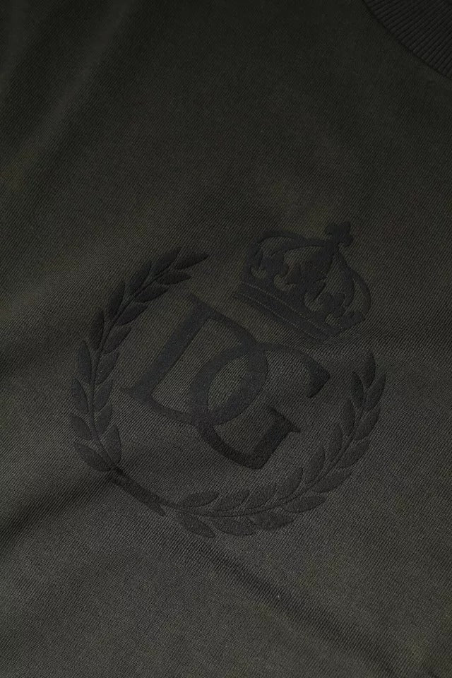 Бавовняний світшот Dolce &amp; Gabbana Army Green Crown