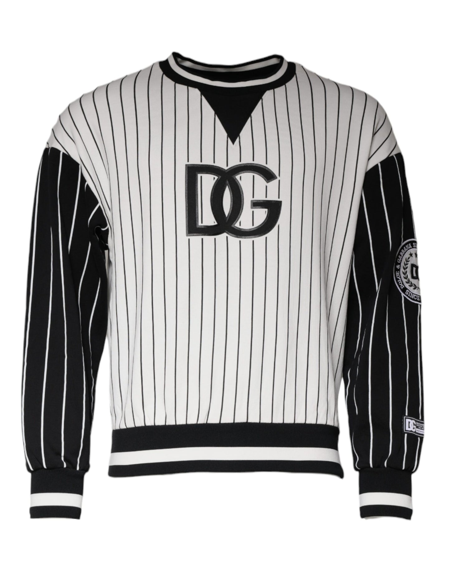 Світшот Dolce &amp; Gabbana Black White Stripes Logo