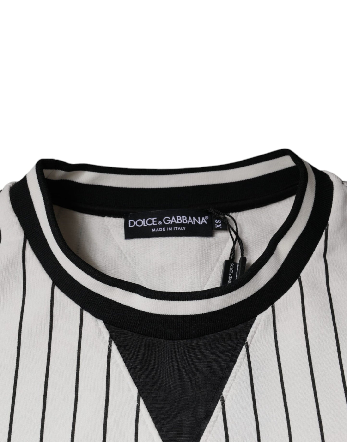 Світшот Dolce &amp; Gabbana Black White Stripes Logo