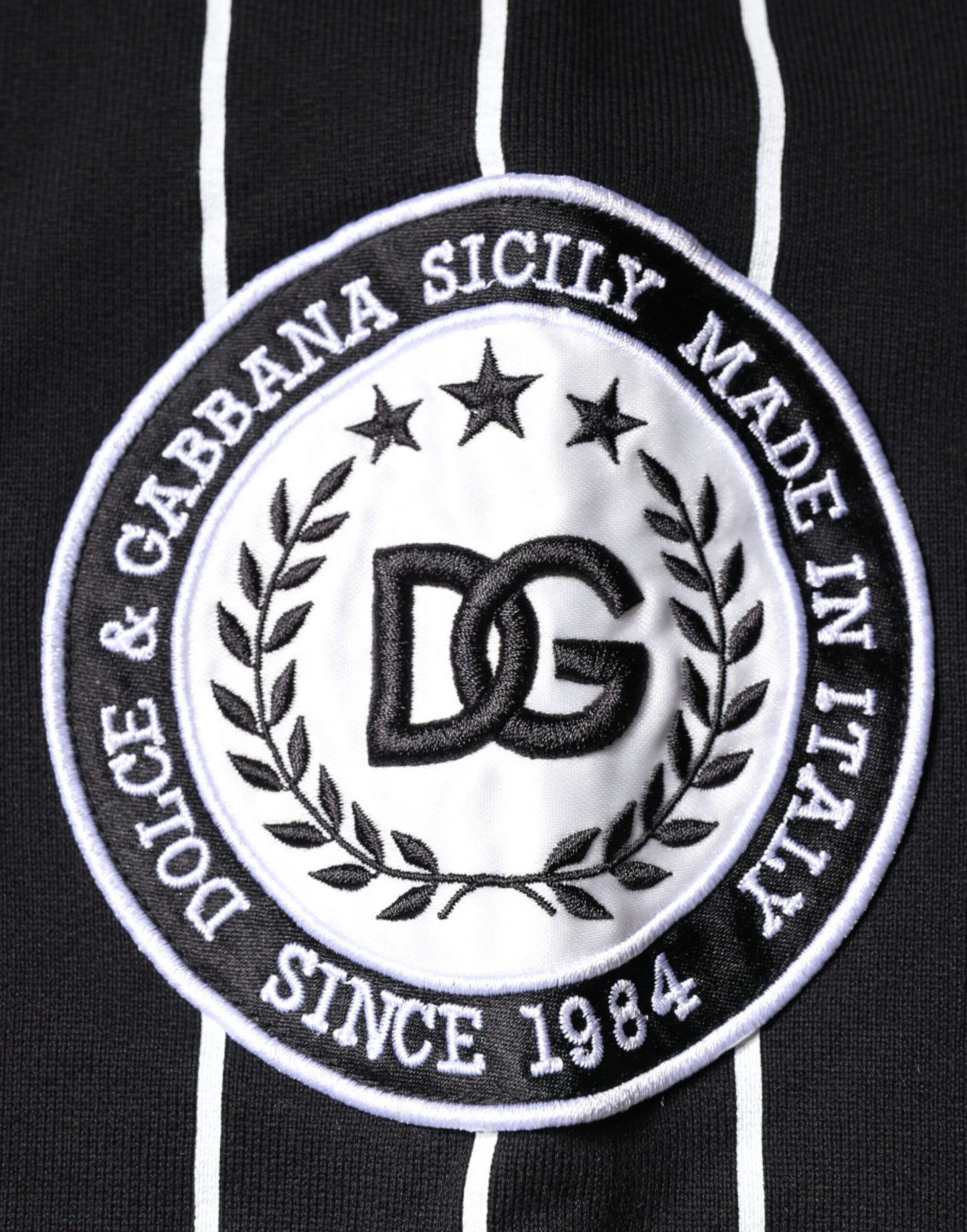 Світшот Dolce &amp; Gabbana Black White Stripes Logo