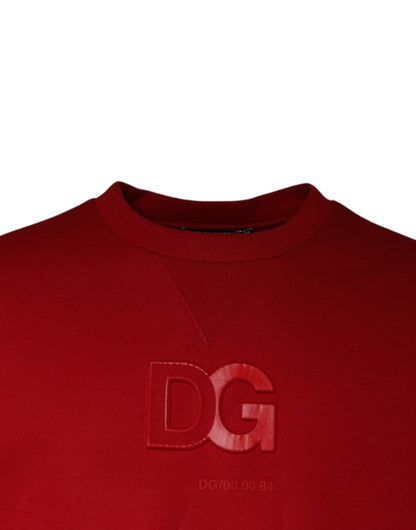 Бавовняний світшот з логотипом Dolce &amp; Gabbana Maroon DG
