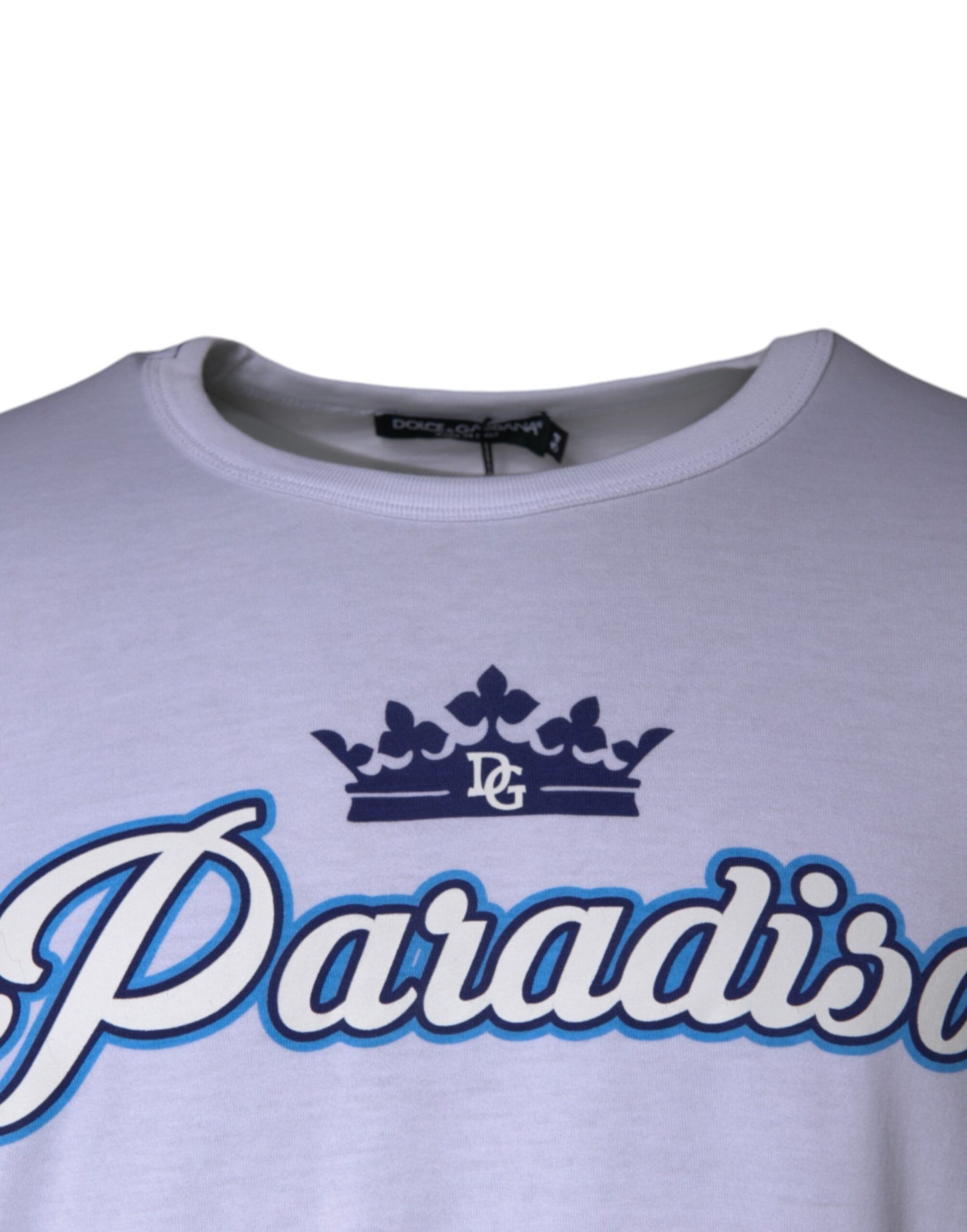 Бавовняна футболка з короткими рукавами Dolce &amp; Gabbana White Paradiso