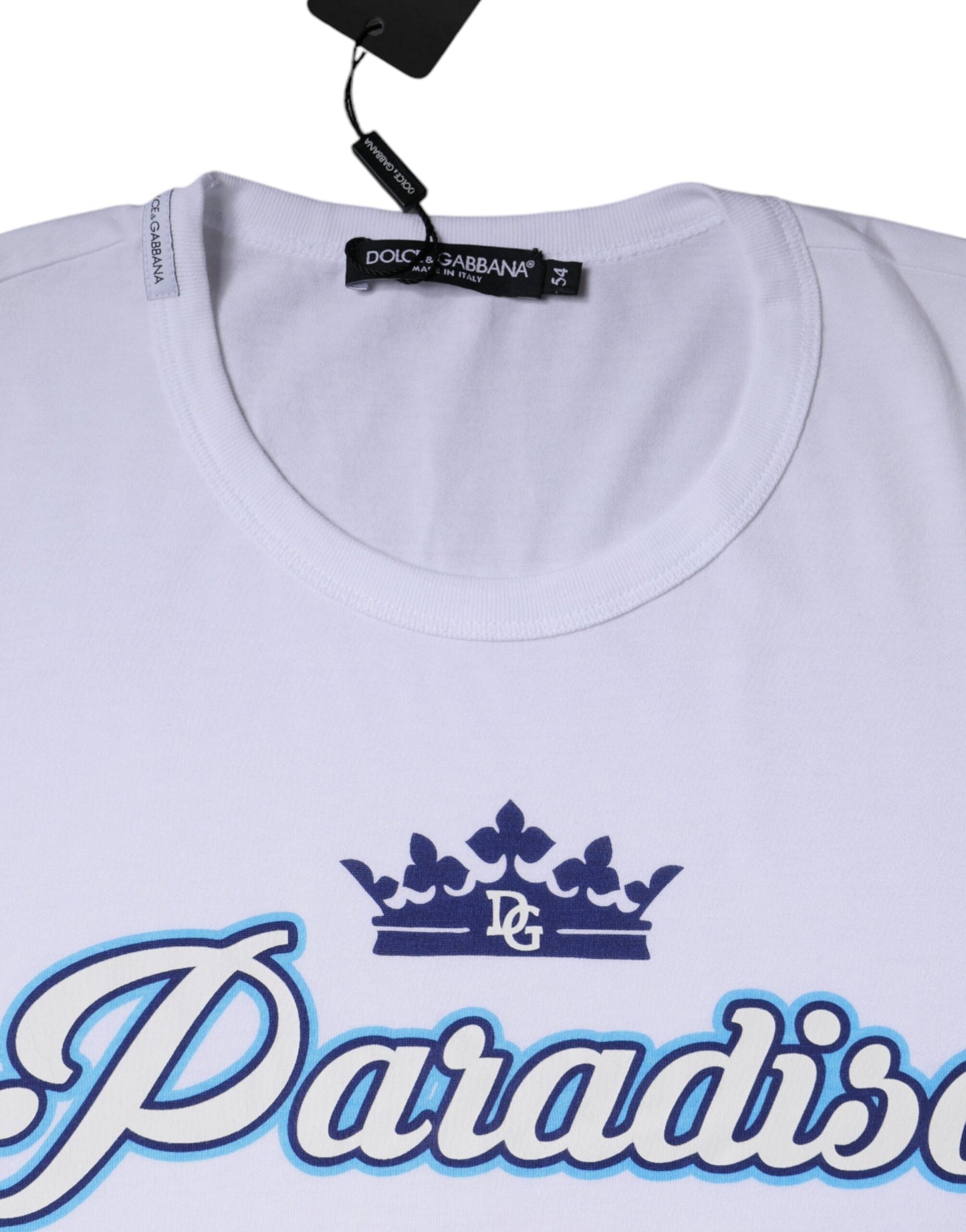 Бавовняна футболка з короткими рукавами Dolce &amp; Gabbana White Paradiso