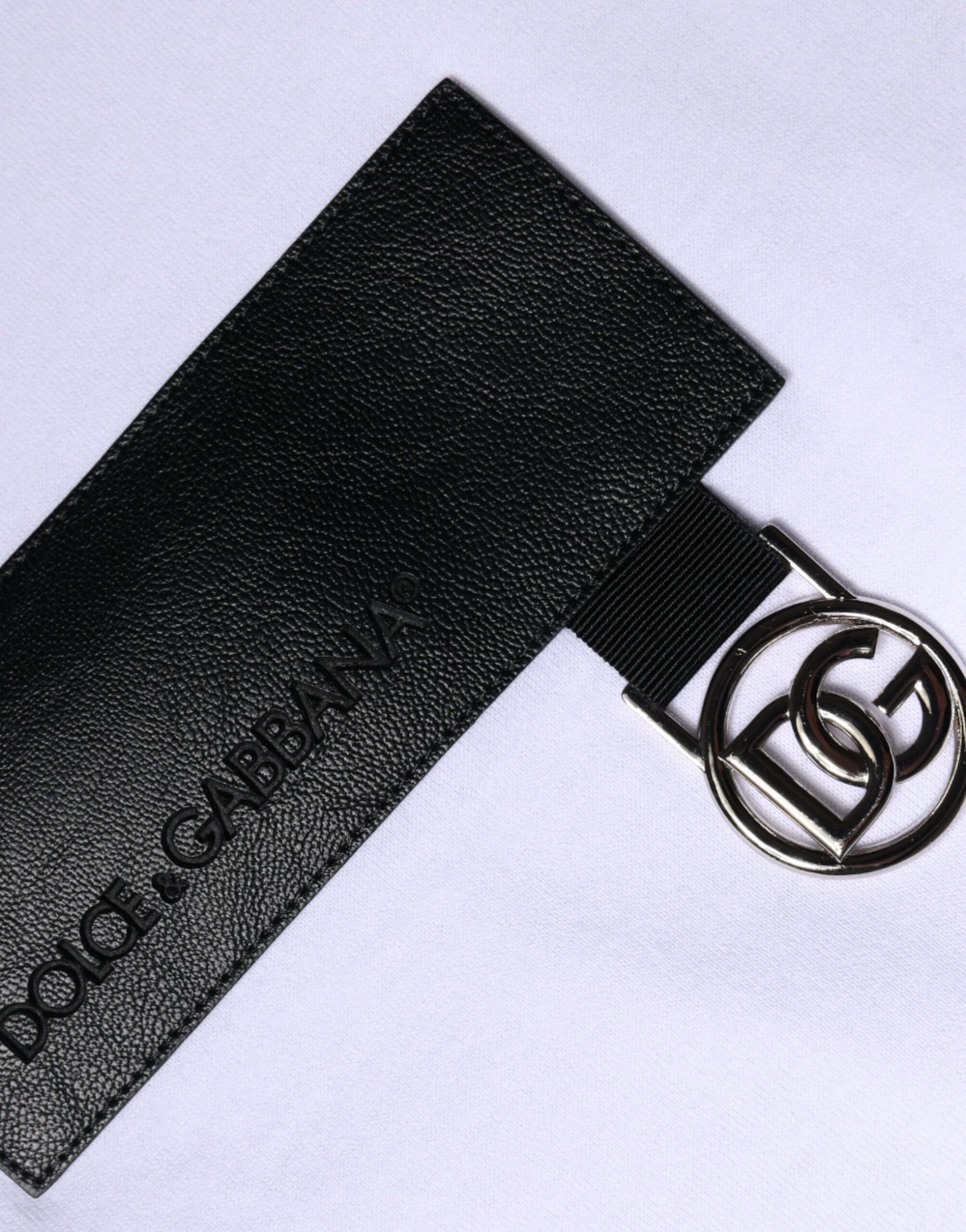 Бавовняна футболка Dolce &amp; Gabbana з нашивкою з круглим вирізом і логотипом