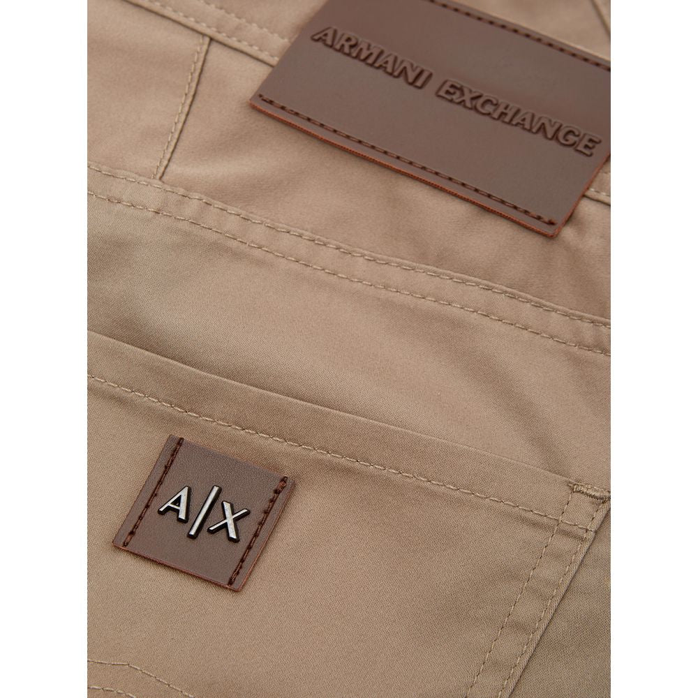 Коричневі бавовняні джинси та штани Armani Exchange