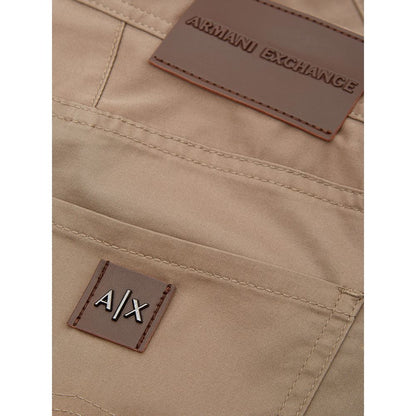 Коричневі бавовняні джинси та штани Armani Exchange