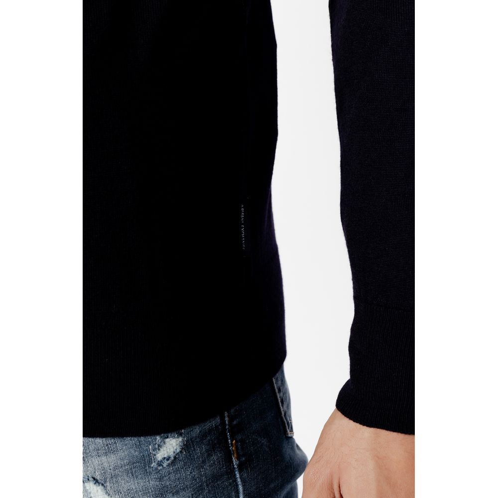 Синя вовняна футболка Armani Exchange