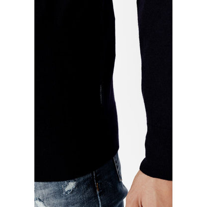 Синя вовняна футболка Armani Exchange