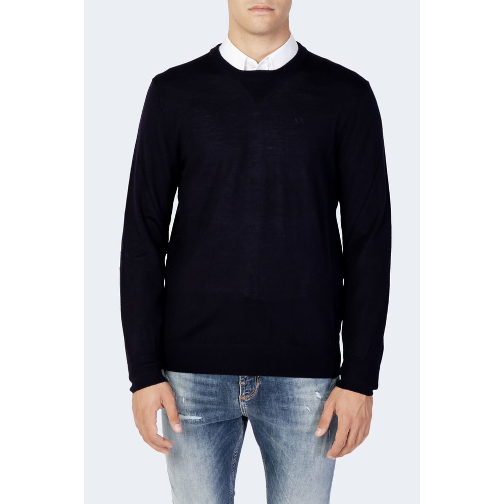 Синя вовняна футболка Armani Exchange