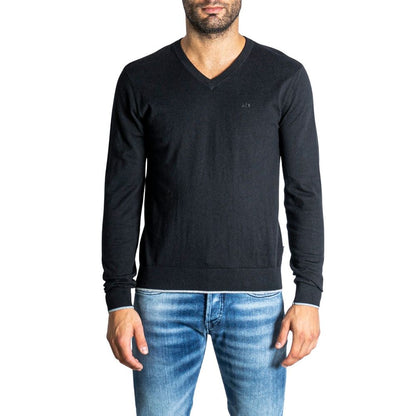 Чорна бавовняна футболка Armani Exchange