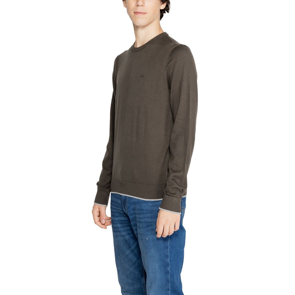 Зелена бавовняна футболка Armani Exchange