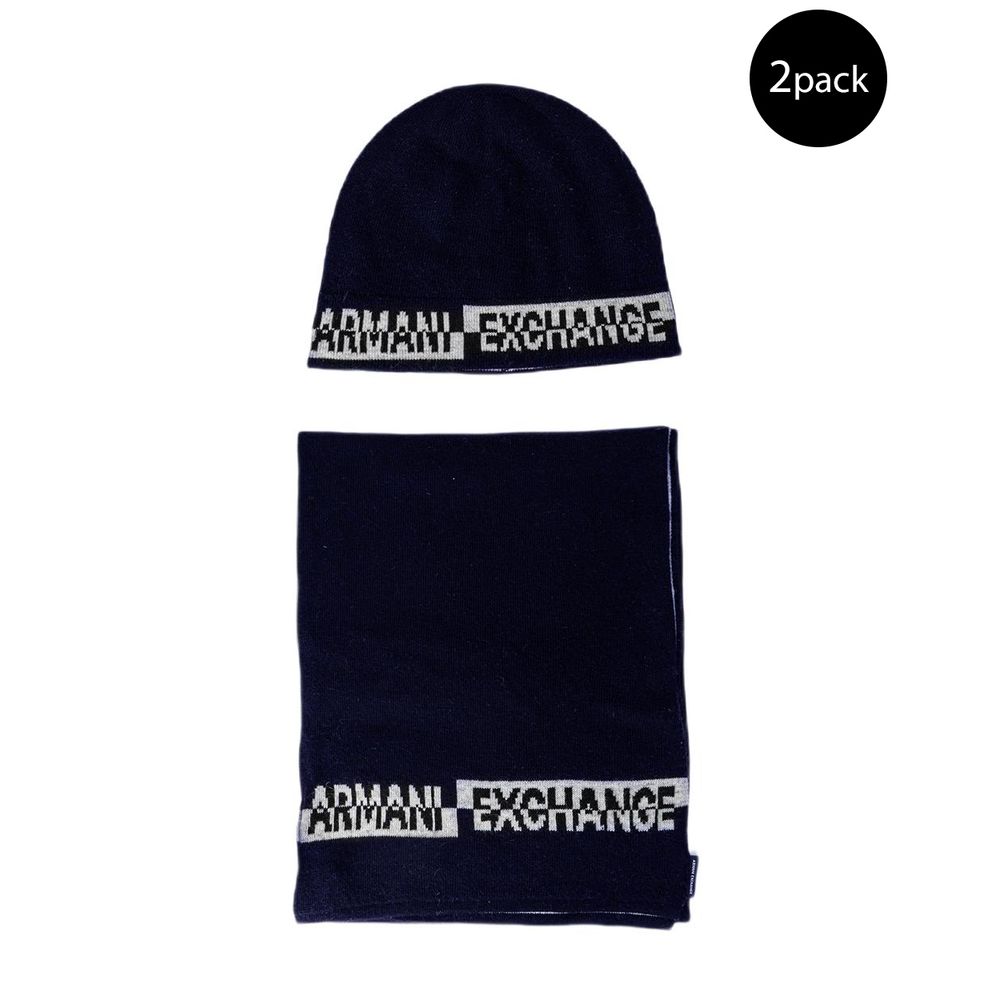Синій акриловий шарф Armani Exchange