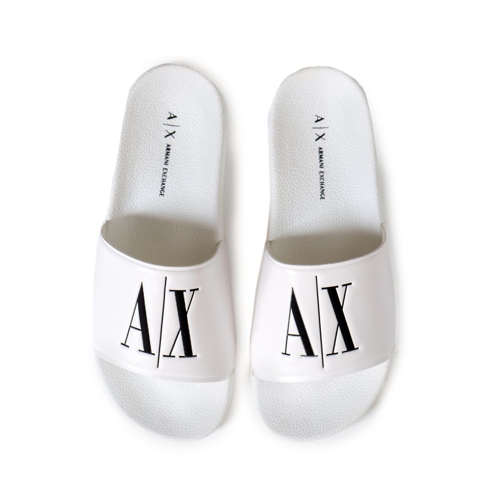 Білі поліетиленові босоніжки Armani Exchange
