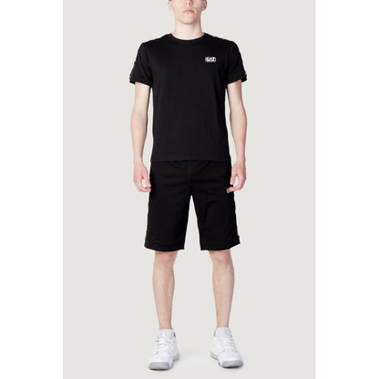 Чорний бавовняний спортивний костюм EA7 Emporio Armani