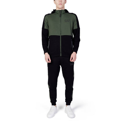 Зелений бавовняний спортивний костюм EA7 Emporio Armani