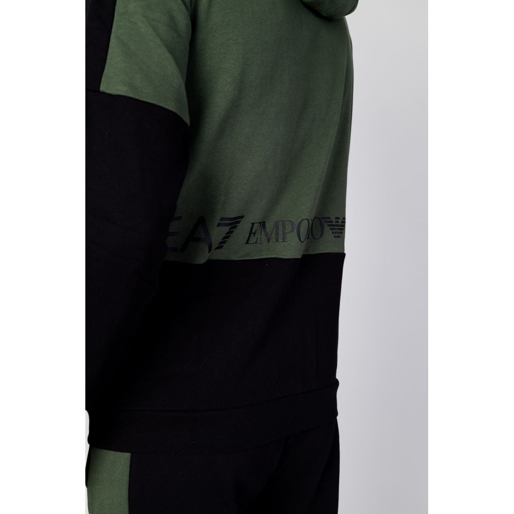 Зелений бавовняний спортивний костюм EA7 Emporio Armani