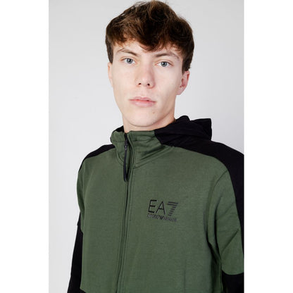 Зелений бавовняний спортивний костюм EA7 Emporio Armani