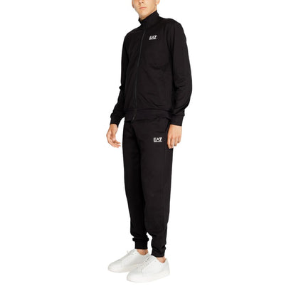 Чорний бавовняний спортивний костюм EA7 Emporio Armani