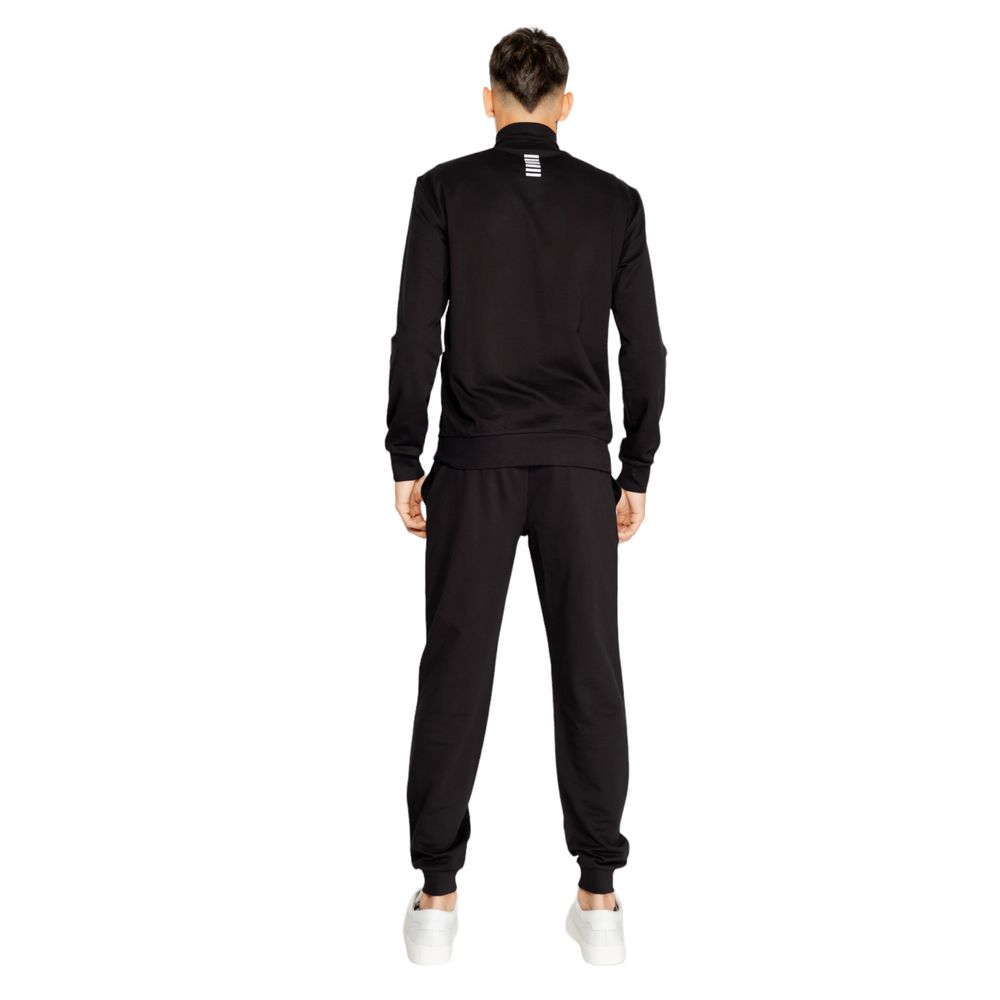 Чорний бавовняний спортивний костюм EA7 Emporio Armani
