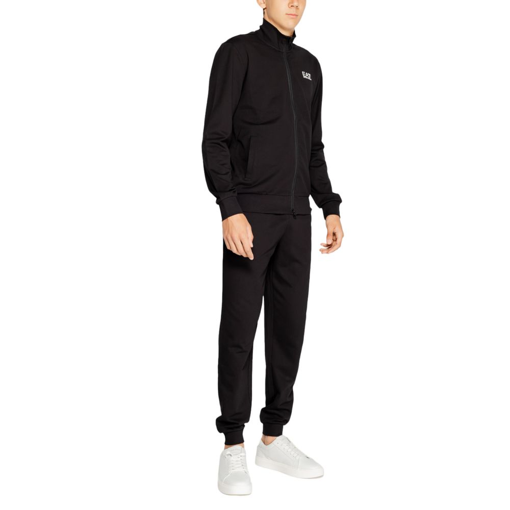 Чорний бавовняний спортивний костюм EA7 Emporio Armani