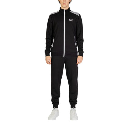 Чорний бавовняний спортивний костюм EA7 Emporio Armani