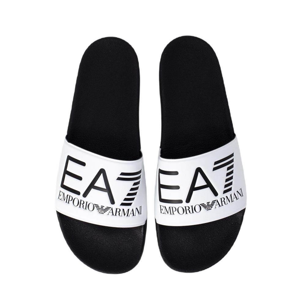 Чорно-білі поліетиленові сандалі EA7 Emporio Armani