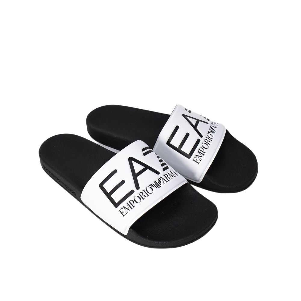 Чорно-білі поліетиленові сандалі EA7 Emporio Armani